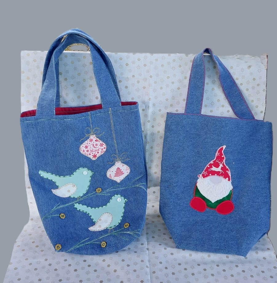 weihnachtlich Applikation Taschen 3